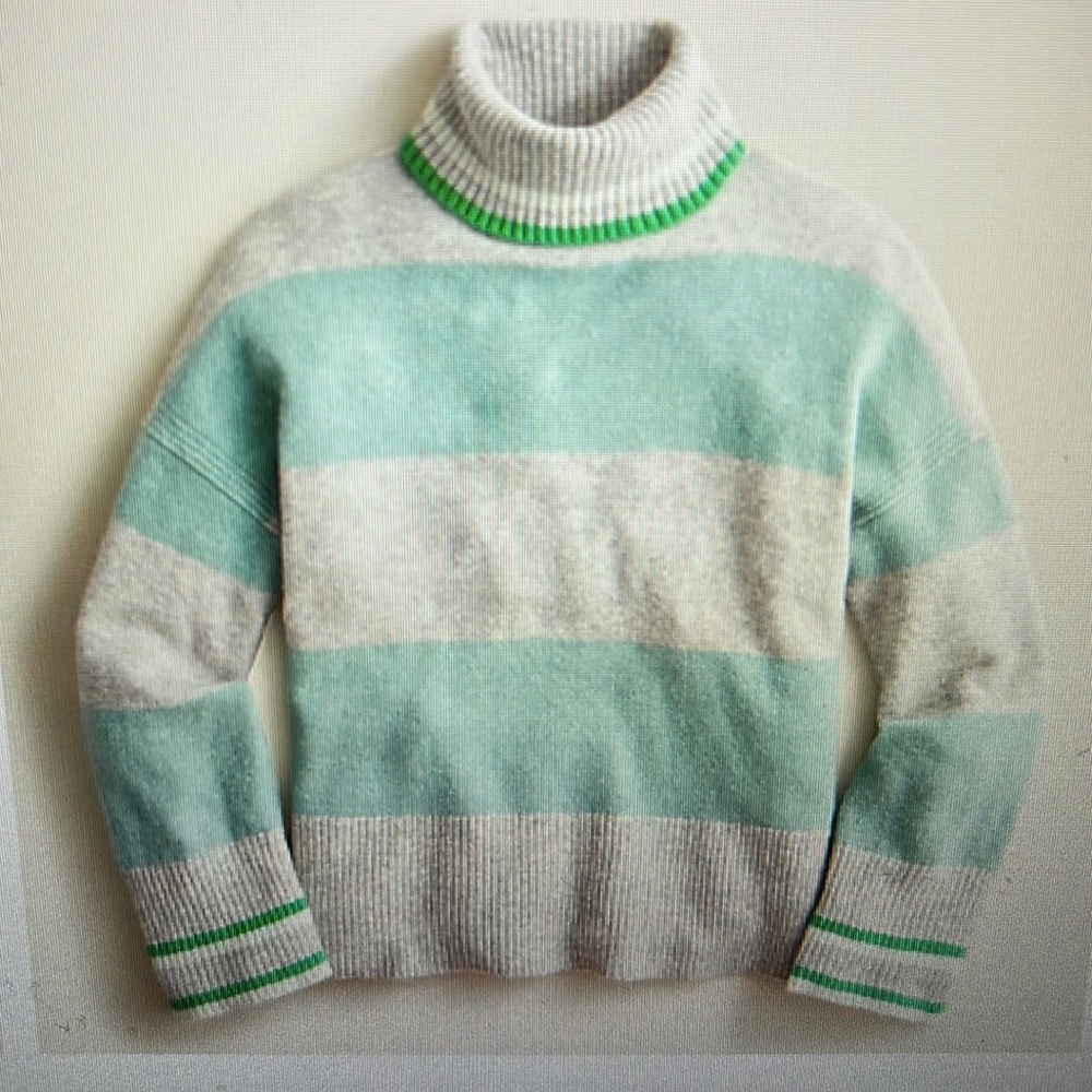 COPY - NWT - J. Crew Striped Turtleneck Sweater in Supersoft Yarn